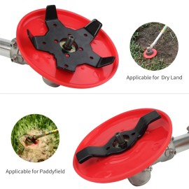 Trimmer Head Brush Cutter Blade Outdoor Lawn Mower Head Steel Razor Trimmer Head with Blade Sharpener Accessories Grass Eater Tool Extra Heavy Duty Replacement