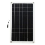 12V 20W Solar Panel Monocrystalline Silicon Solar Cell with Dual USB Car Charger Lighter Alligator Clip DIY Waterproof Camping Portable Power Solar Panel Compatible for iPhone Car Boat Marine