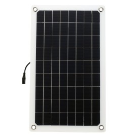 12V 20W Solar Panel Monocrystalline Silicon Solar Cell with Dual USB Car Charger Lighter Alligator Clip DIY Waterproof Camping Portable Power Solar Panel Compatible for iPhone Car Boat Marine
