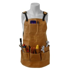 Garden Tool Apron Adjustable Waist Apron with Pockets Gardening Kit Artist Painting Waterproof Canvas Work Apron Gardening Tool Kit Holder for Women Men Art Gardening Lawn Yard Home Organizer