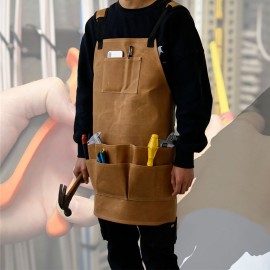 Garden Tool Apron Adjustable Waist Apron with Pockets Gardening Kit Artist Painting Waterproof Canvas Work Apron Gardening Tool Kit Holder for Women Men Art Gardening Lawn Yard Home Organizer
