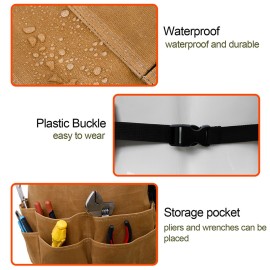 Garden Tool Apron Adjustable Waist Apron with Pockets Gardening Kit Artist Painting Waterproof Canvas Work Apron Gardening Tool Kit Holder for Women Men Art Gardening Lawn Yard Home Organizer