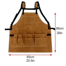 Garden Tool Apron Adjustable Waist Apron with Pockets Gardening Kit Artist Painting Waterproof Canvas Work Apron Gardening Tool Kit Holder for Women Men Art Gardening Lawn Yard Home Organizer