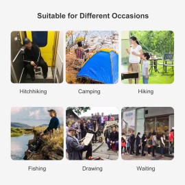 Seagull Ultralight Outdoor Folding Telescopic Stool Portable Fishing Stool Lined Up Car Stool Spot Adjustable SH Navy Blue Cover Black Ring