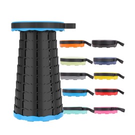 Seagull Ultralight Outdoor Folding Telescopic Stool Portable Fishing Stool Lined Up Car Stool Spot Adjustable SH Navy Blue Cover Black Ring