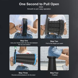 Seagull Ultralight Outdoor Folding Telescopic Stool Portable Fishing Stool Lined Up Car Stool Spot Adjustable SH Navy Blue Cover Black Ring