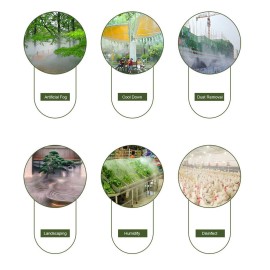 10PCS Misting Nozzles with Tees and Plug 1/4 Inch Misting Nozzles Kit Brass Mister Nozzles for Outdoor Garden Cooling Spray System