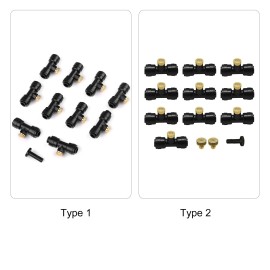 10PCS Misting Nozzles with Tees and Plug 1/4 Inch Misting Nozzles Kit Brass Mister Nozzles for Outdoor Garden Cooling Spray System