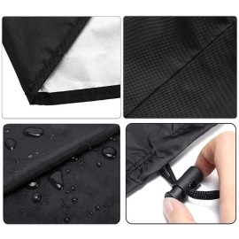 210D Hanging Egg Chair Cover Durable Lightweight Waterproof Egg Swing Chair Cover with Zipper Fits Most Outdoor Single Swing Egg Chair Dust Protector (75'' x 45'', Black)