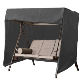Garden Hanging Chair Swing Chair Protection Cover Two Zipper Waterproof Dustproof Windproof Anti-UV