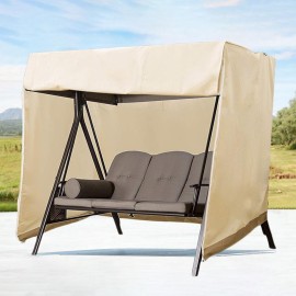 Garden Hanging Chair Swing Chair Protection Cover Two Zipper Waterproof Dustproof Windproof Anti-UV