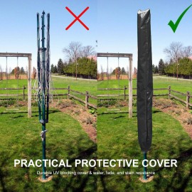 66 x 12 Inch Rotary Clotheslines Cover with Zip Drawstring Protective Cover for Rotary Dryer Washing Lines Oxford Fabric Cover for Washing Dryer Line Rotary Airer Cover