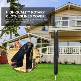 66 x 12 Inch Rotary Clotheslines Cover with Zip Drawstring Protective Cover for Rotary Dryer Washing Lines Oxford Fabric Cover for Washing Dryer Line Rotary Airer Cover