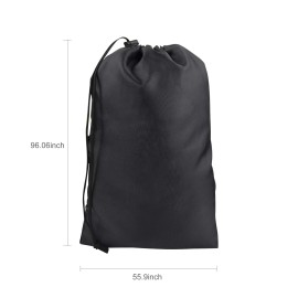 96 x 56 Inch Lawn Tractor Leaf Bag Garden Waste Bags Garden Leaf Container Bags With Drawstring Reusable Yard Leaf Bag Applicable for All Lawn Tractors