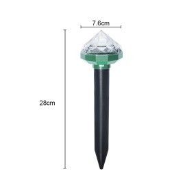 Solar Mole Repellent Ultrasonic Outdoor Waterproof Powered Vole Gopher Snake Rodent Pest Repeller Lawn Garden & Yard Home Waterproof