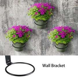 4Pcs Hanging Plant Stand Wall Bracket Metal Flower Pot Wall Mounted Holder Rings for Outdoor/Indoor Home Decoration