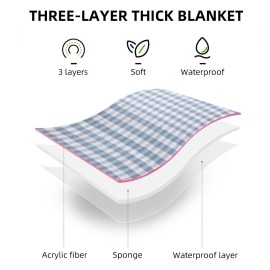 Picnic / Beach Blanket Extra Large Waterproof Washable 3 Layer Thick Soft Skin-friendly Foldable Portable Picnic Mat for Weekend Holiday