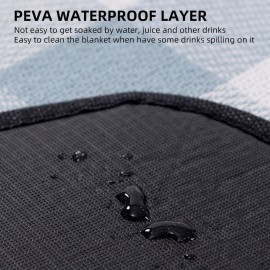 Picnic / Beach Blanket Extra Large Waterproof Washable 3 Layer Thick Soft Skin-friendly Foldable Portable Picnic Mat for Weekend Holiday