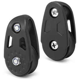 2 PCS Kayak Slide Rail Anchor Trolley Kit Pulley Blocks for Kayak Canoe Boat