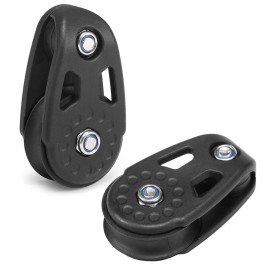2 PCS Kayak Slide Rail Anchor Trolley Kit Pulley Blocks for Kayak Canoe Boat
