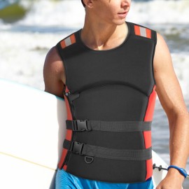 Water Sports Life Jacket Buoyancy Life Saving Safety Vest for Adults Fishing Boating Kayaking Surfing Swimming