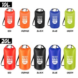 PVC Dry Waterproof Floating Bag Roll Top Dry Bag 10L/20L Water Sports Storage Bag Lightweight Dry Sack