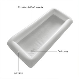 Inflatable Ice Serving Buffet Bar with Drain Plug Salad Drinks Cooler Food Fruit Containers Floating Tray BBQ Picnic Pool Party Supplies Inflatable Cooler