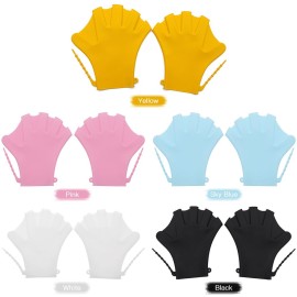 1 Pair Swimming Gloves Webbed Fitness Water Resistance Training Gloves Silicon Swimming Diving Glove Swim Training Mittens