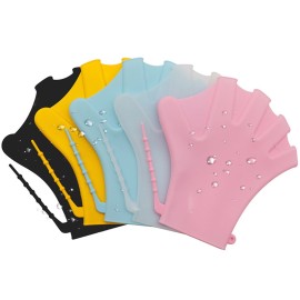 1 Pair Swimming Gloves Webbed Fitness Water Resistance Training Gloves Silicon Swimming Diving Glove Swim Training Mittens