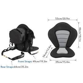 Kayak Seat Adjustable Canoe Seat Sit on Top Kayak Cushion Pad Comfortable Backrest Support
