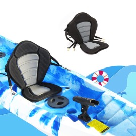 Kayak Seat Adjustable Canoe Seat Sit on Top Kayak Cushion Pad Comfortable Backrest Support