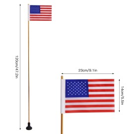 1.2M Collapsible Safety Flag with Rail Mount Base for Marine Boat Canoe Kayak