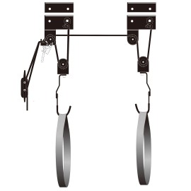 Kayak Lift with Hanging Pulley System Kayak Ceiling Rack Garage Ceiling Mount for Bicycle Paddleboard Canoe