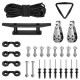 Kayak Anchor Trolley Kit with ​​​​​​​Tri-grip Rivets O-ring Cleat Rope Pad Eyes Pulleys Lashing Triangle Screws for Kayak Canoes Boat Anchoring