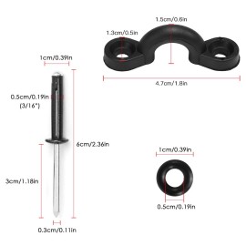 Kayak Anchor Trolley Kit with ​​​​​​​Tri-grip Rivets O-ring Cleat Rope Pad Eyes Pulleys Lashing Triangle Screws for Kayak Canoes Boat Anchoring