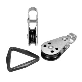Kayak Anchor Trolley Kit with ​​​​​​​Tri-grip Rivets O-ring Cleat Rope Pad Eyes Pulleys Lashing Triangle Screws for Kayak Canoes Boat Anchoring