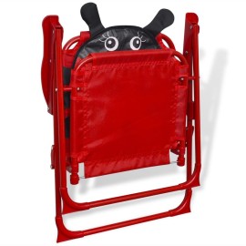  3 Piece Kids' Garden Bistro Set with Parasol Red