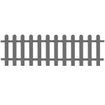  Picket Fence WPC 200x60 cm