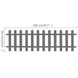  Picket Fence WPC 200x60 cm