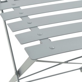  3 Piece Bistro Set Steel Grey