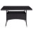 Outdoor Dining Table Black Poly Rattan and Glass