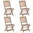 Folding Outdoor Chairs 4 pcs Solid Acacia Wood