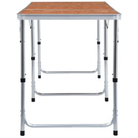 Foldable Camping Table Aluminium 180x60 cm