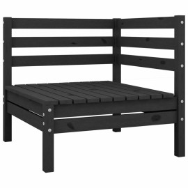 3 Piece Garden Lounge Set Solid Pinewood Black