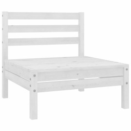 4 Piece Garden Lounge Set Solid Pinewood White