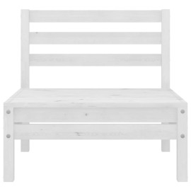 4 Piece Garden Lounge Set Solid Pinewood White