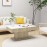Coffee Table White and Sonoma Oak 96x50x45 cm Chipboard