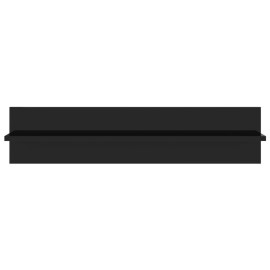 Wall Shelves 4 pcs High Gloss Black 80x11.5x18 cm Chipboard