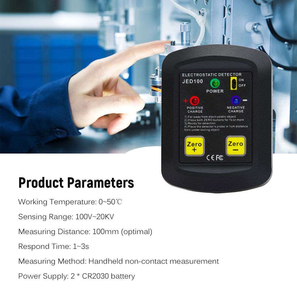 Palm-size Electrostatic Detector Portable Electrostatic Tester ...