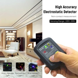 Palm-size Electrostatic Detector Portable Electrostatic Tester Electrostatic Analyzer 100V~20KV ESD Test Meter Gauge